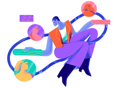 UNBABEL - Video Subtitles app character dimension illustration language subtitles texture