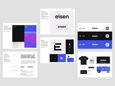 eisen - visual identity api brand branding colors crypto fintech guidelines logo pixel swag typography visual identity