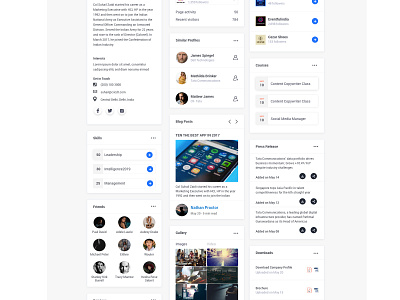 Social Media Widgets | 45 Widgets cards socialmedia ui ux widgets
