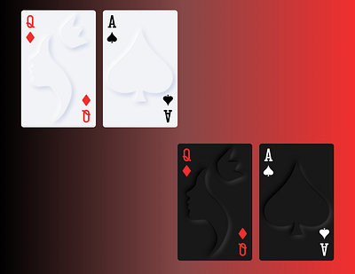 Soft UI/Skeuomorphic Playing Cards card game cards concept daily ui dark mode design interface light mode playing cards skeumorphic soft ui ui ux