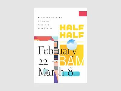 HALF + HALF x BAM art museum poster poster art