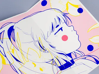 Unfolding abstract anime design illustration ipad pro poster texture unfolding