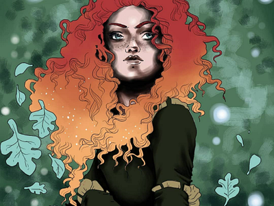 Merida digital digitalart disney disneyfanart dribbleart merida thebrave