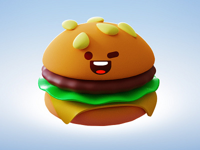 🍔 3d art cute food graphic