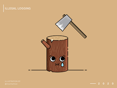 Question : "I'm all you need but why?" art artwork flat flatdesign forest gogreen graphic graphicdesign illegal logging illustration illustrator irony log lumber minimalist simpledesign simpleillustration ui vector wood