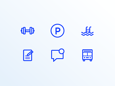 Travel App Icons app blue design geometric graphic design icons illustration lines product strategy travel app ui