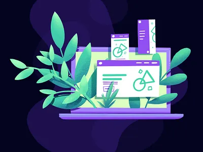 Growing design skills design drawing illustration plant procreate sketch ui vector vectorart