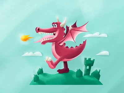 Dragon art artist artwork character colors dragon illustration illustrator photoshop red