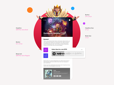 Blog post adobe app blog blog design design dota dribbble games minimal mobile mobile app ui uiux ux videogame web