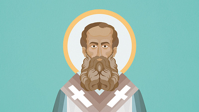 Athanasius of Alexandria books church design father greek historic history illustration illustrator line art philosophy portrait vector