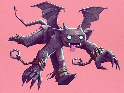 Gargoyle 2d 2d art andres art art direction character design characterdesign draw gargoyle illustration moncayo