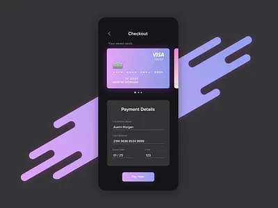 Daily UI 2 - Credit Card Checkout adobe xd app design ui ui challenge ux vector web webdesign