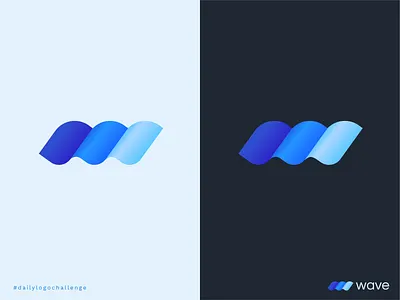Daily Logo Challenge - Single Letter Logo blue blue logo daily daily challange daily logo design dailylogochallenge dailylogodesign dlc gradient wave wave logo waves