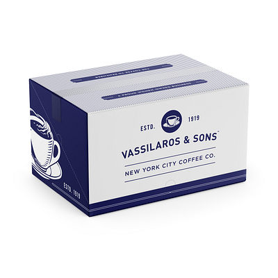 Vassilaros & Sons Shipping Box coffee mockup retro shipping box