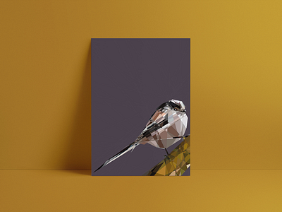 Long Tail Tit art bird brand design graphic illustration print