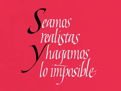 Seamos realistas. brush brushcalligraphy caligrafia calligraphy cheguevara design dribbble expression expressionism gestual goauche handmade handmadelettering ink typography