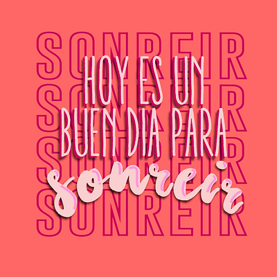 SONREIR art arte design digital diseño letras lettering tipografia