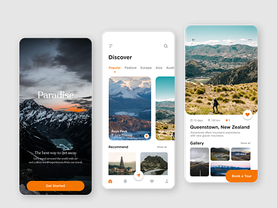 Travel Mobile App app appdesign clean design exploration ios minimalist mobile product design mobile ui travel travel app traveling ui uidesign uiux