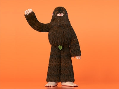 This is Finn. 3d 3d design bigfoot c4d character characterdesign characters design illustration minimal octane pnw sasquatch