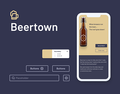 Beertown - design system & e-commerce beer design system desktop e commerce mobile prototype responsive shop town ui userflow ux