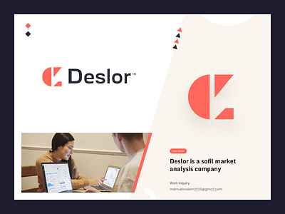 Deslor Brand Identity brand brand identity branding clean clean logo color colorful design ecommerce logo gradient graphic design lettermark logo logo designer logodesign logomark logos minimalist monogram typography