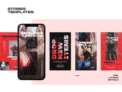 Instagram Stories "Mixed Feeling Pt. II" artwork brand branding concept design instagram stories layered space templates typography