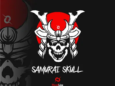 Samurai Skull app branding design icon illustration logo tshirt typography ui ux vector