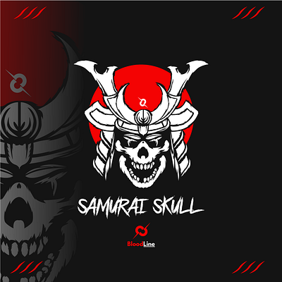 Samurai Skull app branding design icon illustration logo tshirt typography ui ux vector