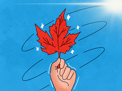 Leaf Procreate Illustration adobe autumn cartoon digital digital art flat gal shir illustration illustrator ipad leaf minimal peace procreate summer sun