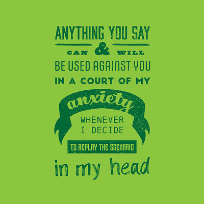 A Court of Anxiety illustrator typography vector