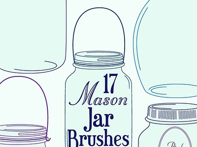 Mason Jars Photoshop Brushes