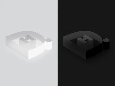 Initial Logo - Isometric vector