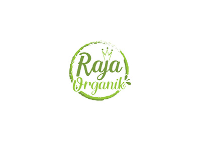 Logo Raja Organik branding icon logo typography