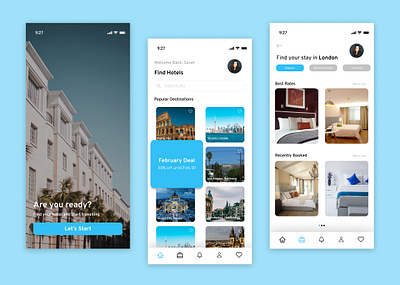 Hotel Booking app design dailyui dailyuichallenge figma hotel booking hotel booking app hotels travel