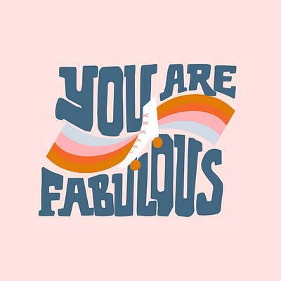 Fabulous design icon illustration lettering vector vintage