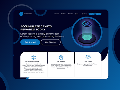 Cryptocurrency landing Page Concept adobe xd app appdesign dailyui design header design header exploration header illustration illustration landing page design landing page ui landingpage sales page ui ux