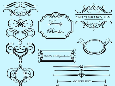 Flourishes and Frames PS Brushes