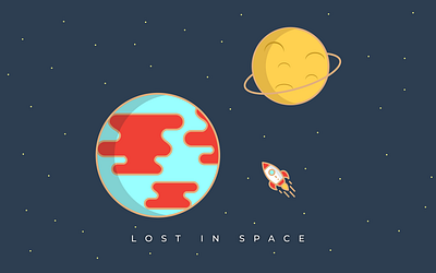 LOST IN SPACE - Minimal Illustration adobe illustrator creative design design designinspirations designoftheday flat illustration illustrator lostinspace netflix ux vector