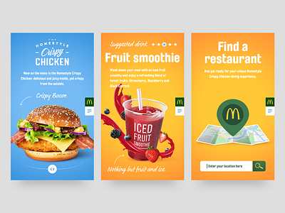 McDonald's Homestyle mobile site asset creation creative design homestyle crispy chicken image manipulation layout mcdonalds responsive design ui design web design