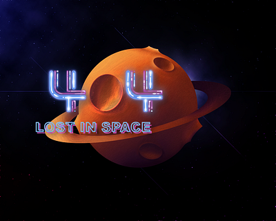 404 Lost in Space design illustration typography