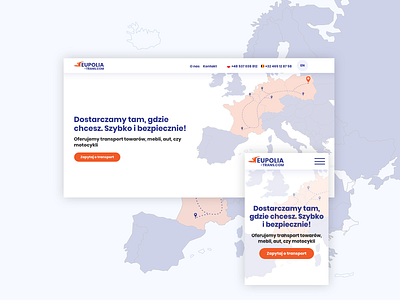 Transport Comapny mobile transport ui ux website