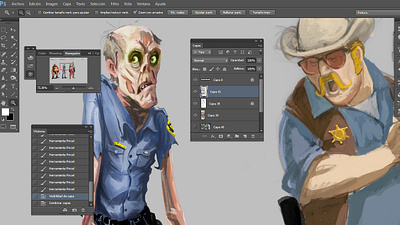 Sheriff Concept Art alex alex castillo art arte digital design gouache illustration sheriff