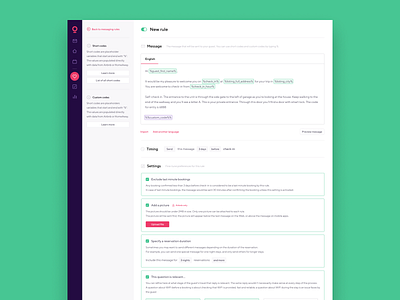 New rule detail page automation rule settings shortcode smartbnb ux