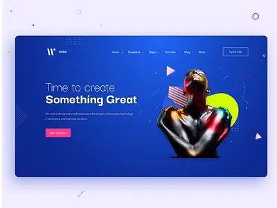 Webe Creative Agency branding design figma illustraion ui vector website