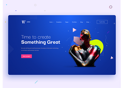 Webe Creative Agency branding design figma illustraion ui vector website