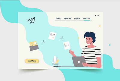 Contact Page contact page design illustration ux web website