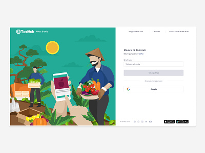 Sign-in page on website version account agriculture authentication clean ecommerce farmers form illustration login sign in ui design ux design uxui web design website welcome