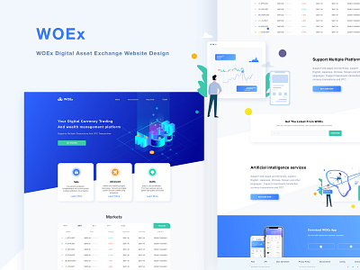 WOEx Web Design btc concept design crypto crypto exchange design exchage illustration landing landingpage ui web website