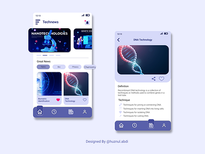 Technews App appdesign mobile design ui uidesign userinterface