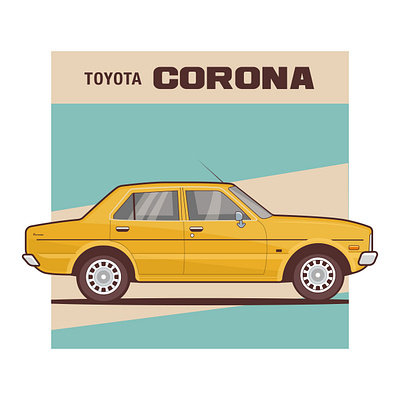 toyota corona car classic corona illustration jdm toyota